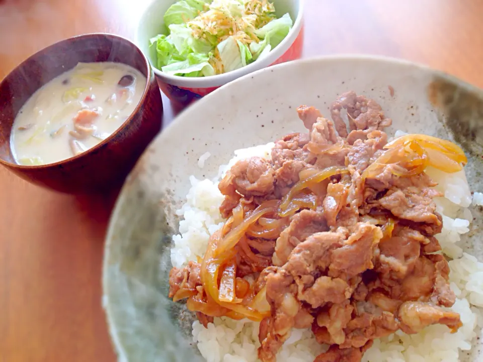 おやすみランチ♡生姜焼き丼♡|Mimさん