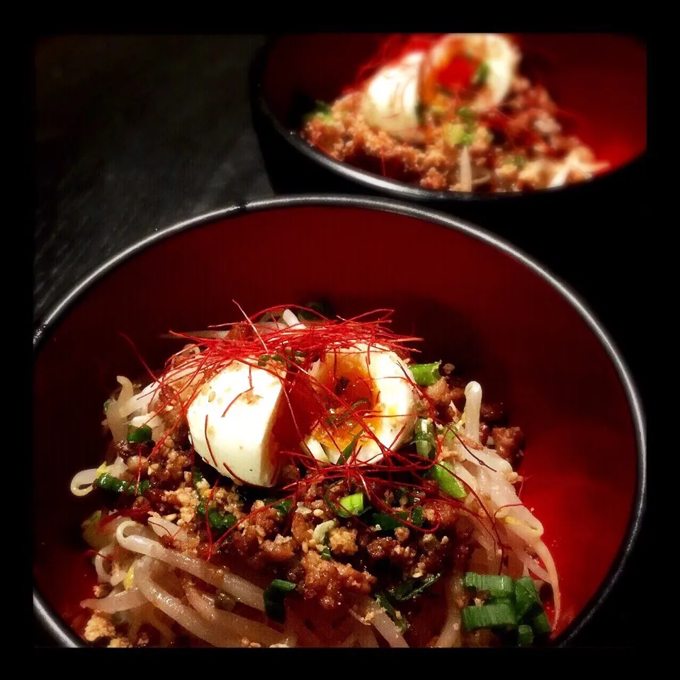 りりたんの‥隠し味はポン酢❕豚コマを刻んで作った汁なし担々うどん💕愛するりりたん、元気かなぁー(o^^o)♬|さわこさん