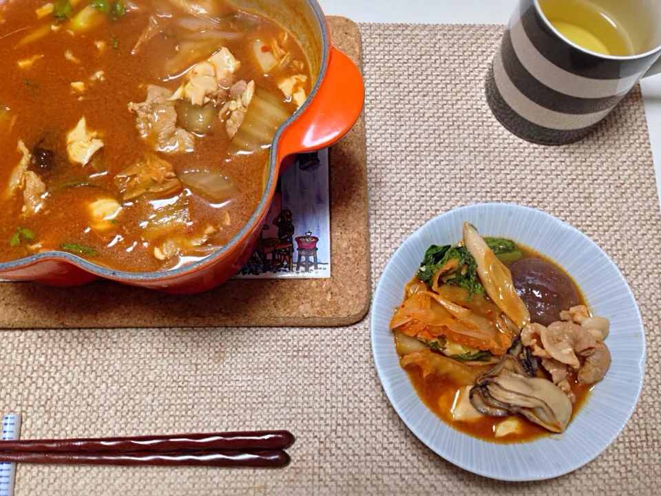 牡蠣と豚肉のチゲ|にゃろめさん