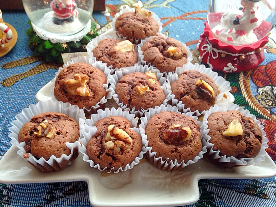 TGIF.🎄🎄Walnut and coco muffin using Olive oil|Yuriさん