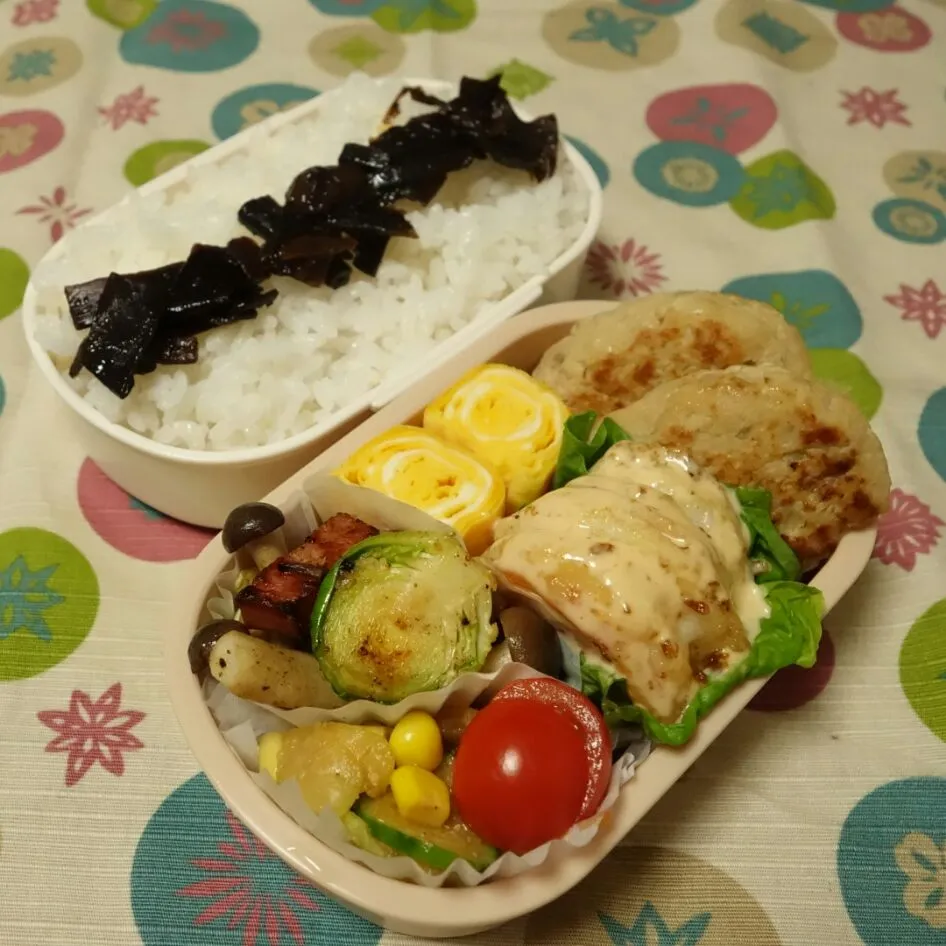 Snapdishの料理写真:今日は豆腐ハンバーグ弁当。|misiitaさん