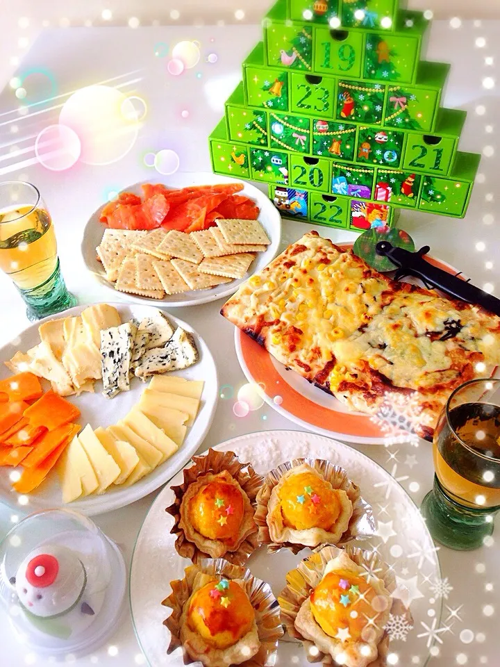 Snapdishの料理写真:娘の幼稚園友人宅でクリスマス🎄ホームパーティー✨|Makinsさん