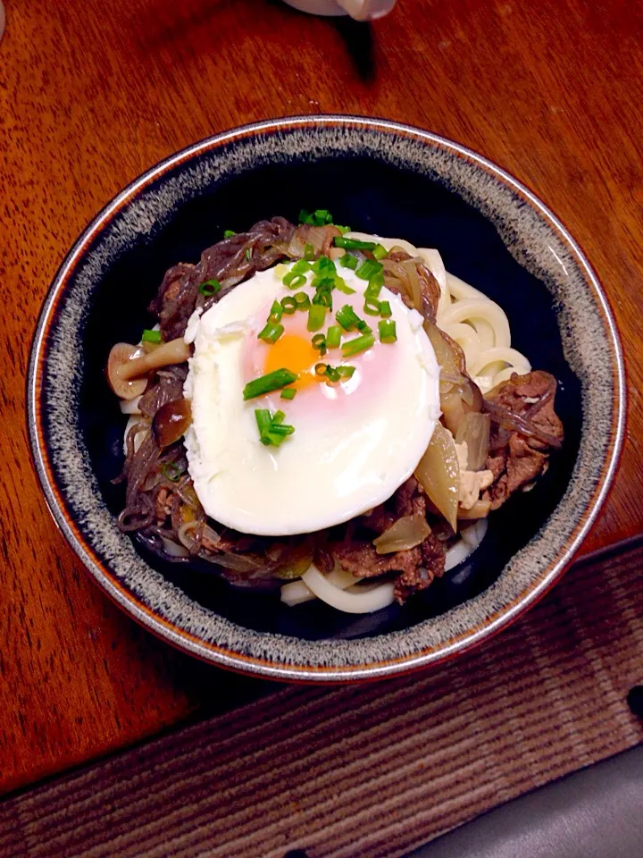 すき焼き風うどん|ののさん