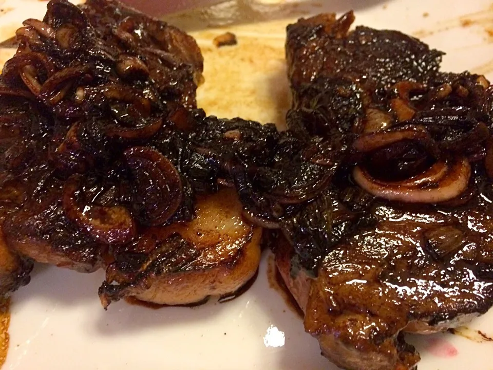 Snapdishの料理写真:Pan roasted kurobuta pork collar|Ong Sor Fernさん