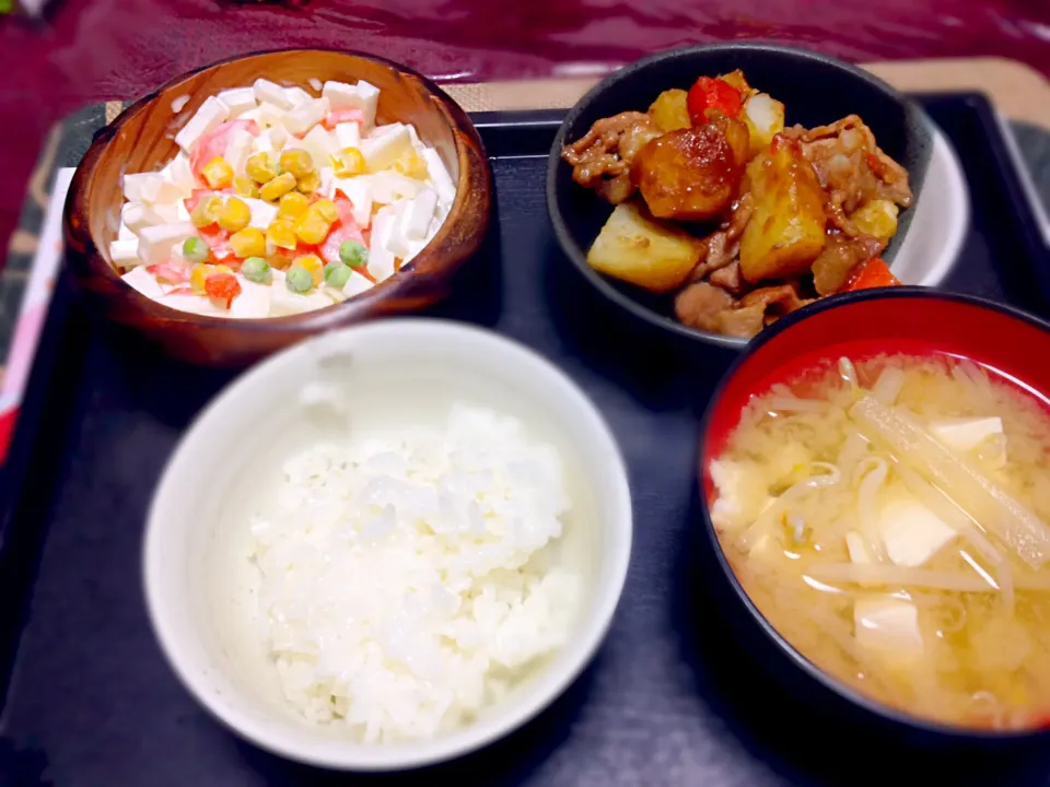 久々の彼ご飯♪相変わらずの肉じゃが（笑）|ちょこ。さん