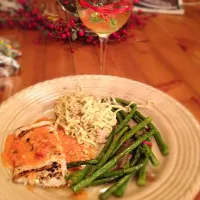 Snapdishの料理写真:Mahi Mahi, Clam Linguini, and Asparagus|Lori Spingolaさん