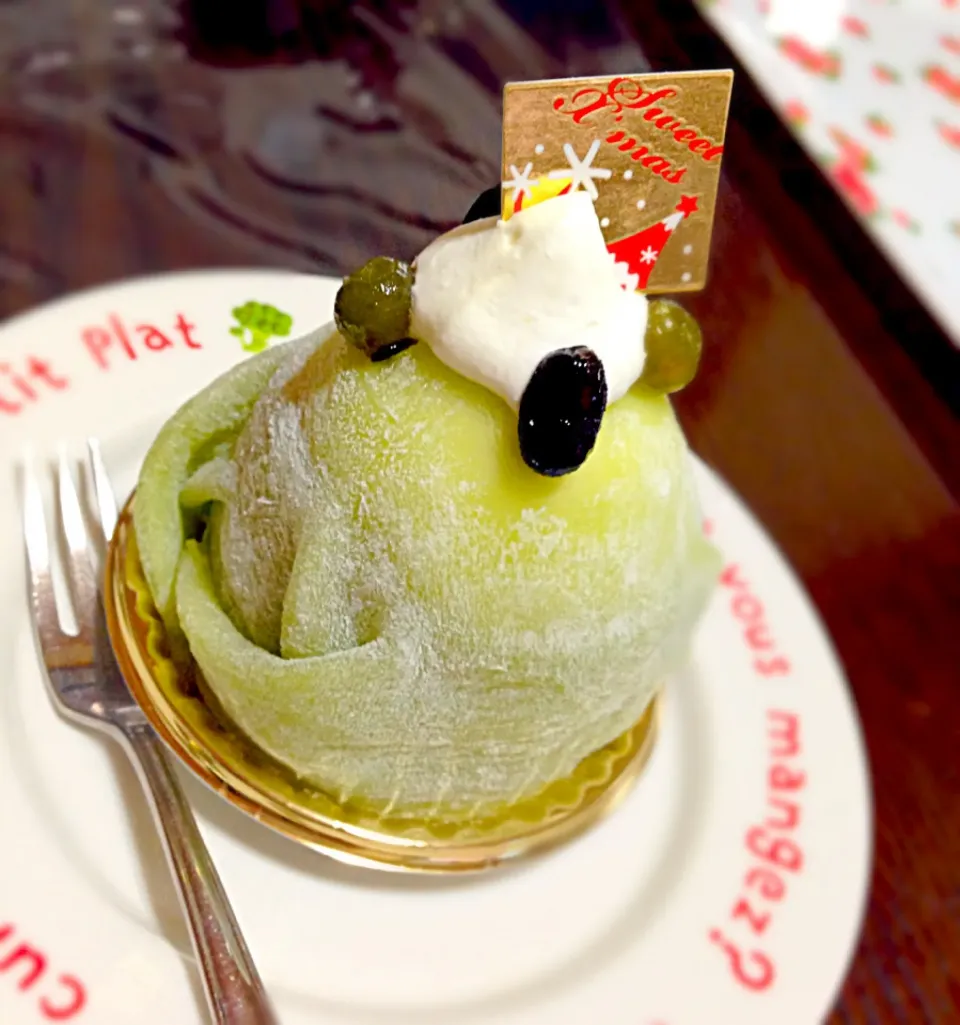 抹茶ケーキ♡求肥包み|くりちさん