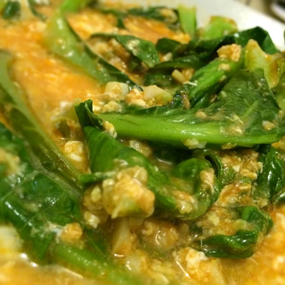 Baby Kailan with egg in spicy nonya sauce|Lisa Tanさん