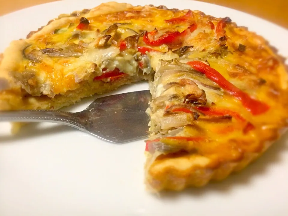 Mushrooms,onion&bacon quiche|Masakiさん