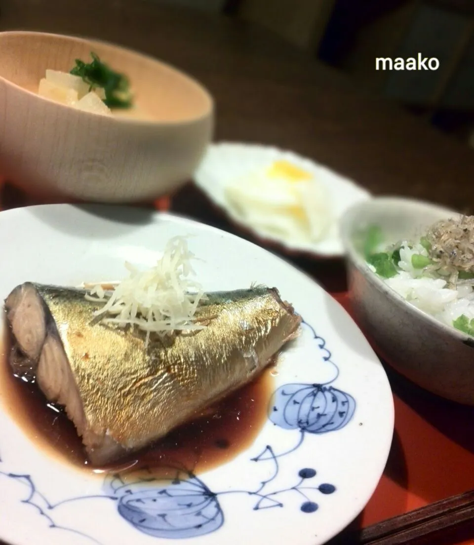 Snapdishの料理写真:さば煮*定食スタイルで|maakoさん