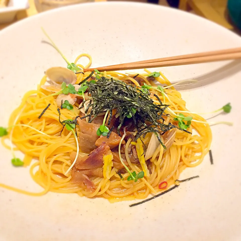 Pasta with sea clam n soya sauce (*^_^*)|Mak Toniさん