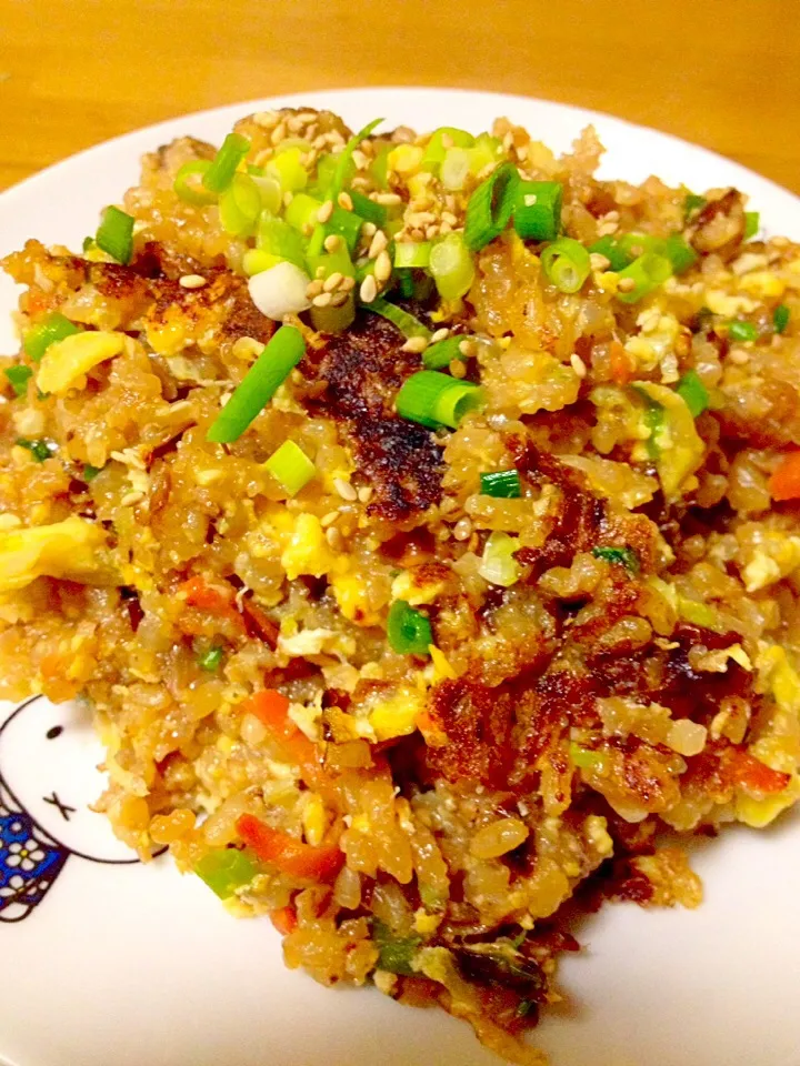 チャーハン🍚鰤のあら煮の炊き込みご飯リメイク|まいりさん