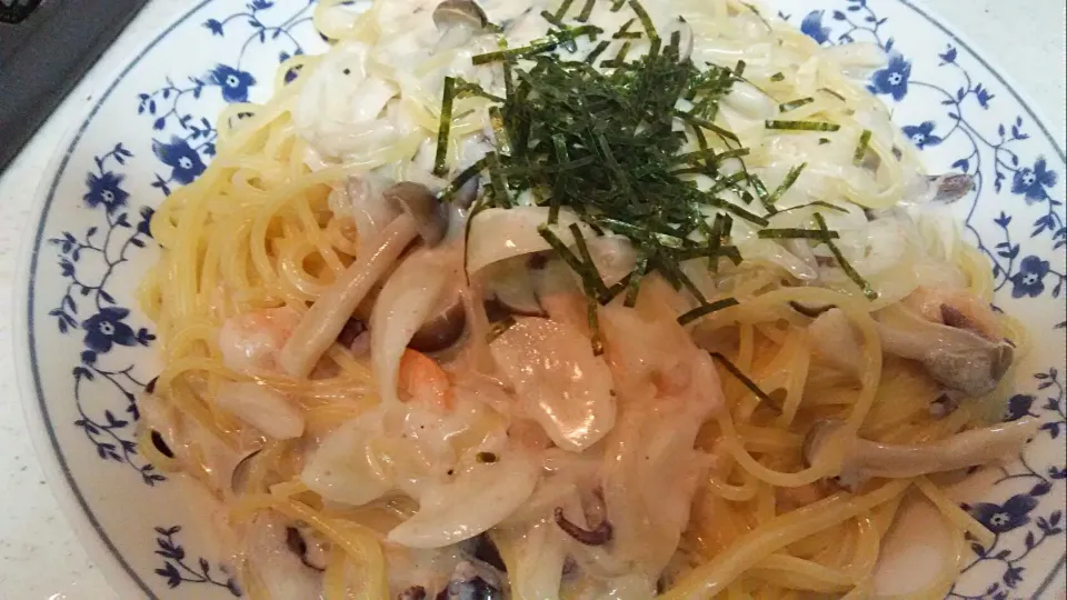 魚介クリームパスタ|かずえさん