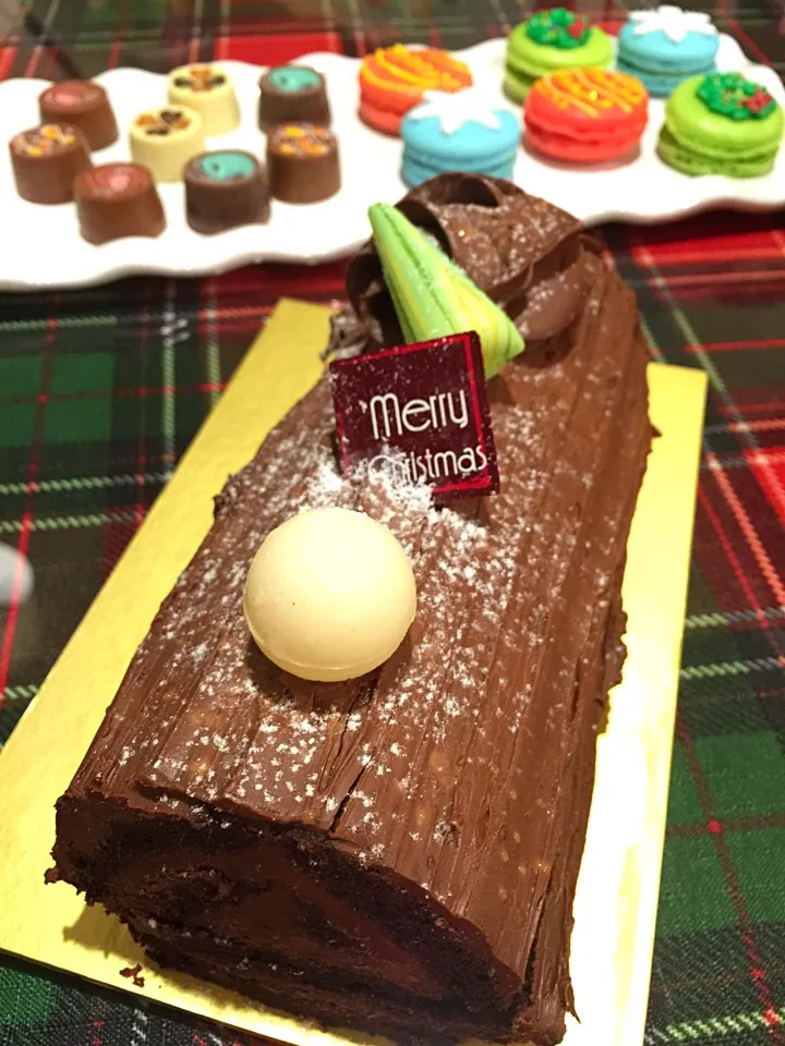 Chocolate Fudge log cake|chef baobao from Singaporeさん