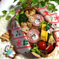 Snapdishの料理写真:ゆっぴーのクリスマス弁当🎄『ミニ雪だるま⛄️でメリークリスマス✨』