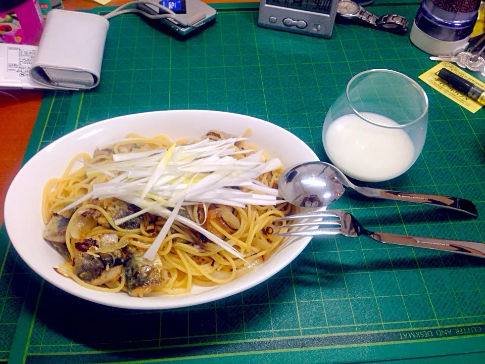 鰯と長ネギのペペロンチーノ|Takashi1500さん