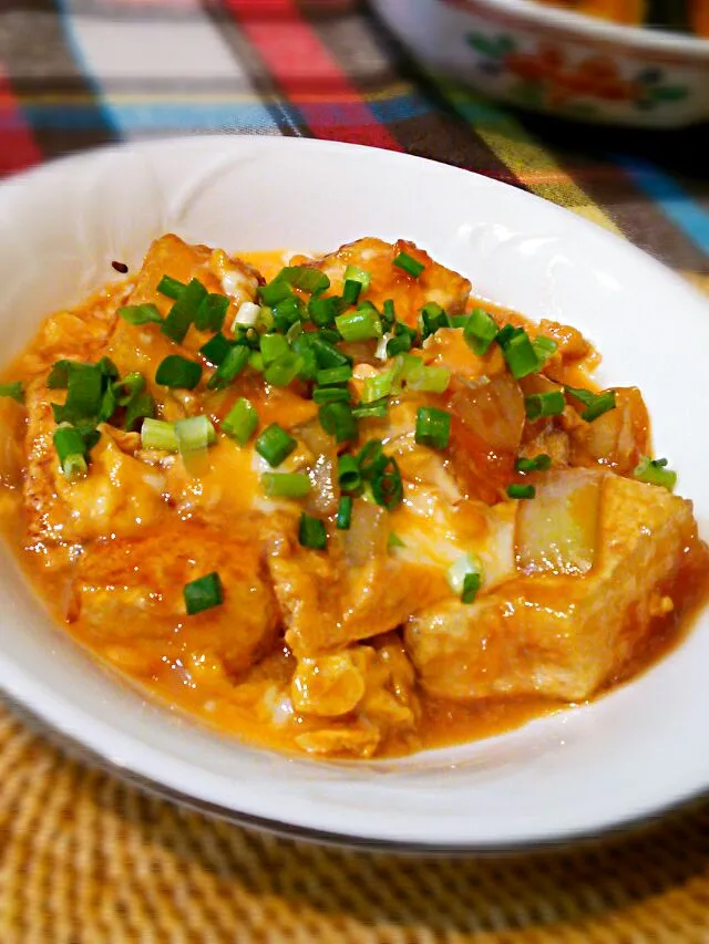 揚げ出し豆腐のふわふわ卵とじ♡|あゆさん