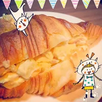 クロワッサンポテトサラダ|くろうさぎさん