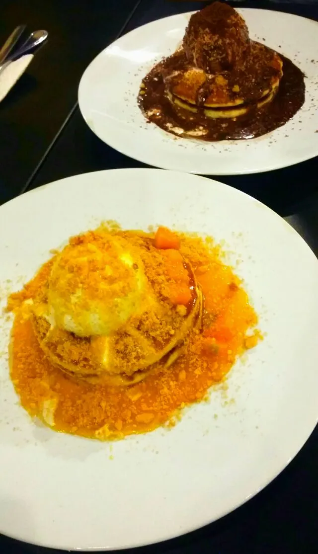 #pancake #mango #chocolate #dessert|Ravella Xevinzqyさん