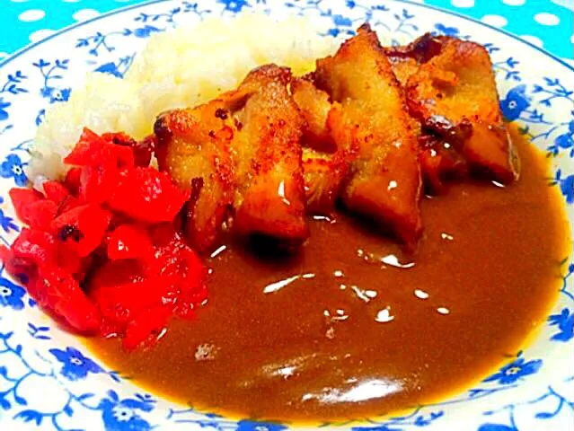 豚肉の唐揚げとカレーライス - Fried pork & curry rice 😋✨|Liezlさん