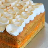 Snapdishの料理写真:Orange Poppy Seed Cake with Meringue|Arty Chavimonさん