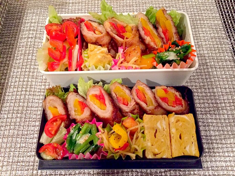 パプリカの豚肉巻き♪のお弁当😊|千廣さん