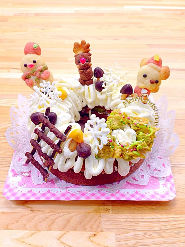 お子ちゃまたちが作ったクリスマスケーキ＼(^o^)／|富士子🍒🐰🍓さん