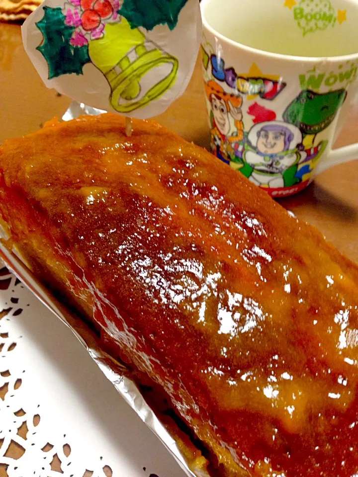 日向夏パウンドケーキ 〜自家製アンズジャムをのせて❤️|cafebobさん