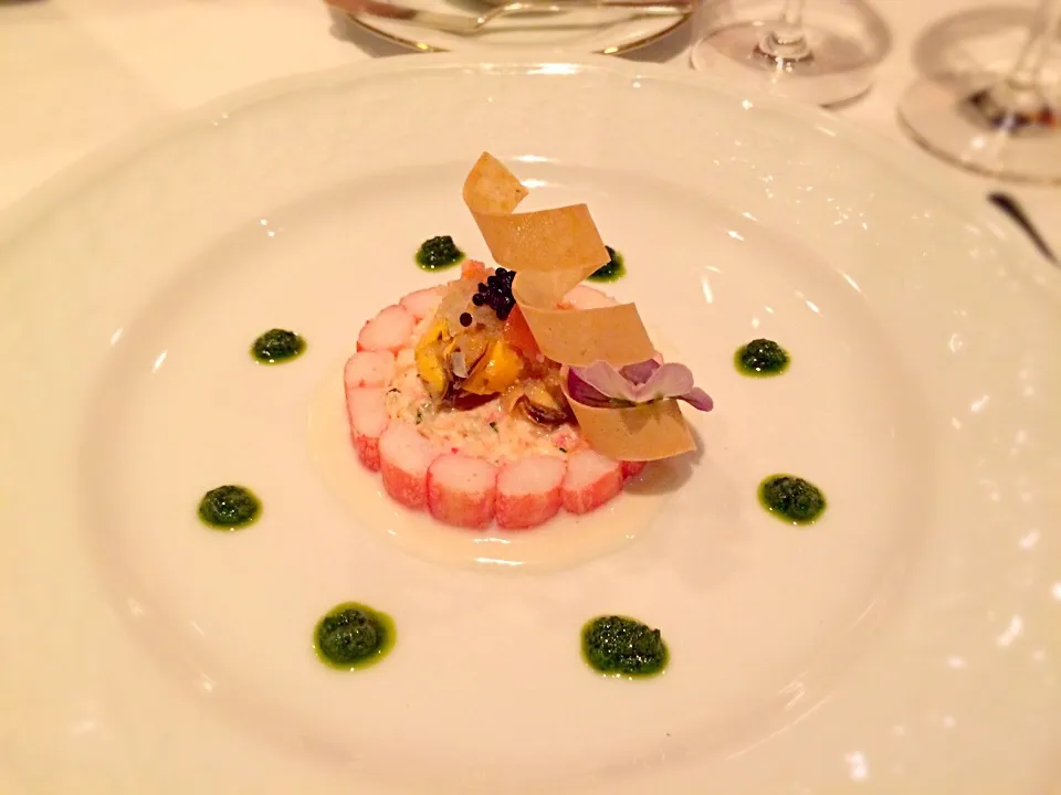 Christmas dinner at Nagoya Escoffier - Crabmeat with caviar creme|Mak Toniさん