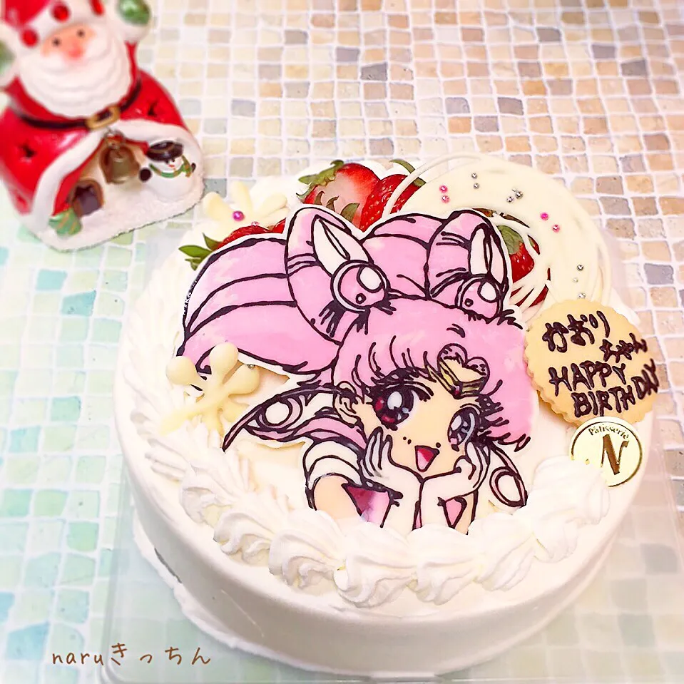 ちびうさのクリスマスバースデーケーキ|naruきっちんさん