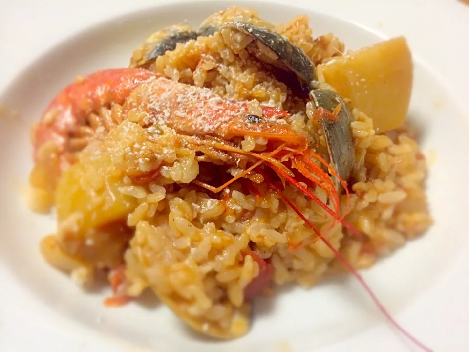 Seafood tomato risotto|Masakiさん