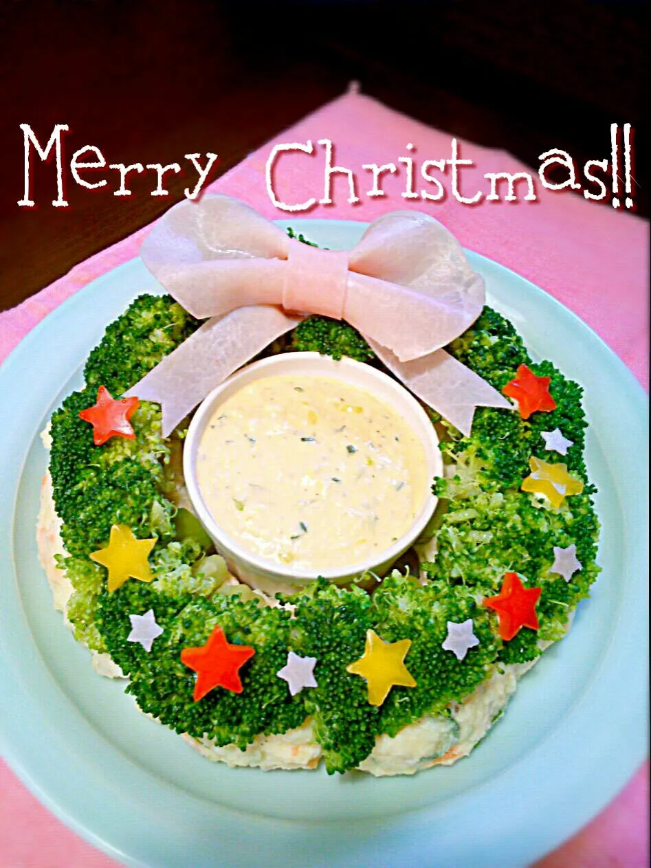 Christmas wreath of broccoli & potato salad!!|和田 匠生さん