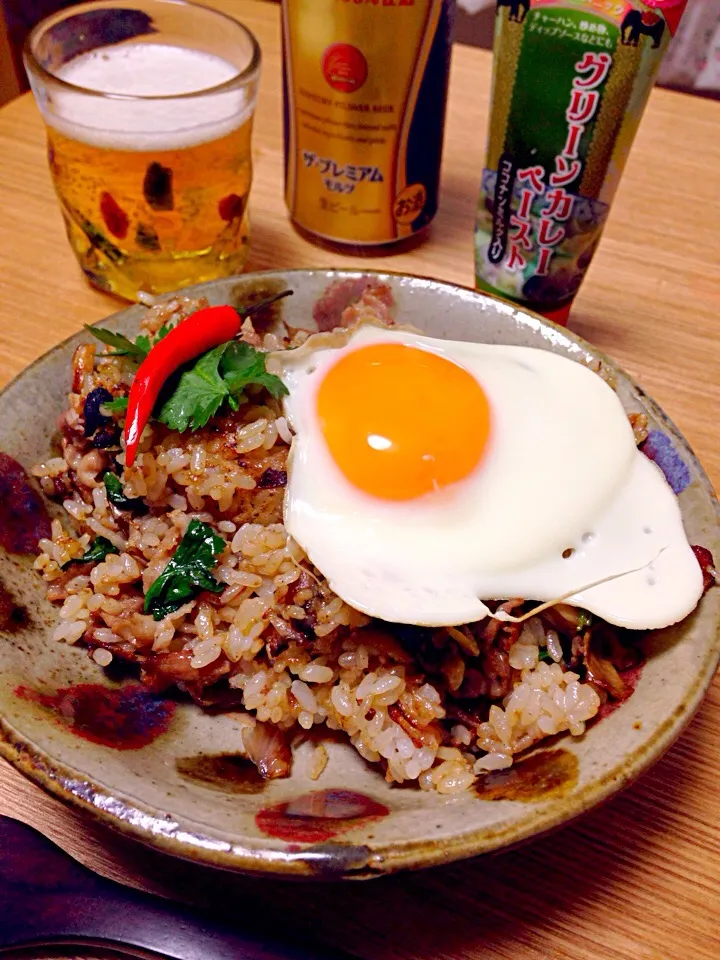 youkiのペーストを使ったグリーンカレー炒飯|koinasubiさん