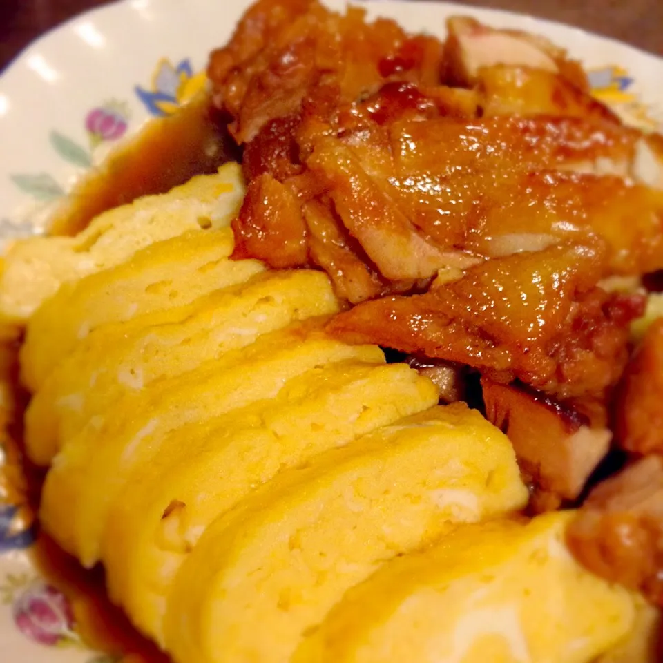 鳥の照り焼きに卵焼きの付け合わせは禁断|タケハナさん