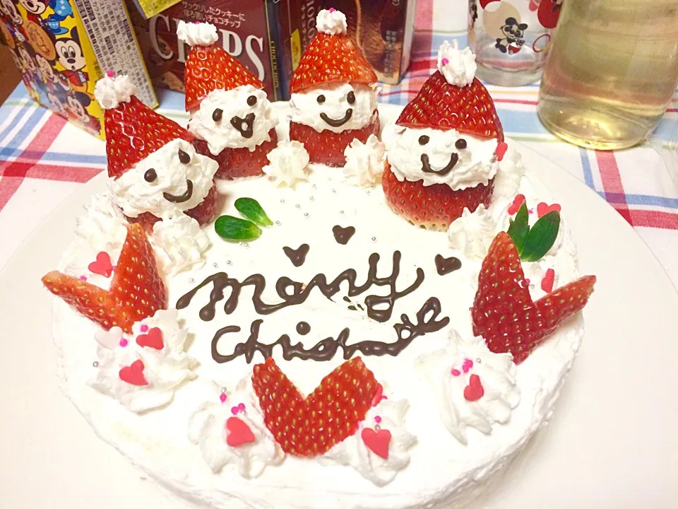 Xmas小人サンタさんケーキ( ﹡ˆoˆ﹡ )🎂|ほたて塩ぼんじりさん