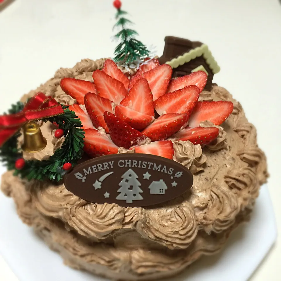 Snapdishの料理写真:クリスマスチョコケーキ|えりふぁすさん