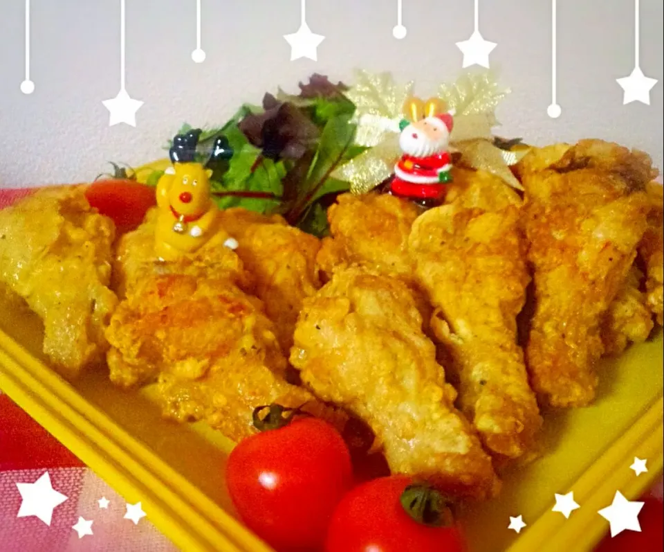 ♪•*¨*•.¸¸♬Merry Christmas♬﻿•*¨*•.¸¸🎄うちの簡単フライドチキン|しょうこさん