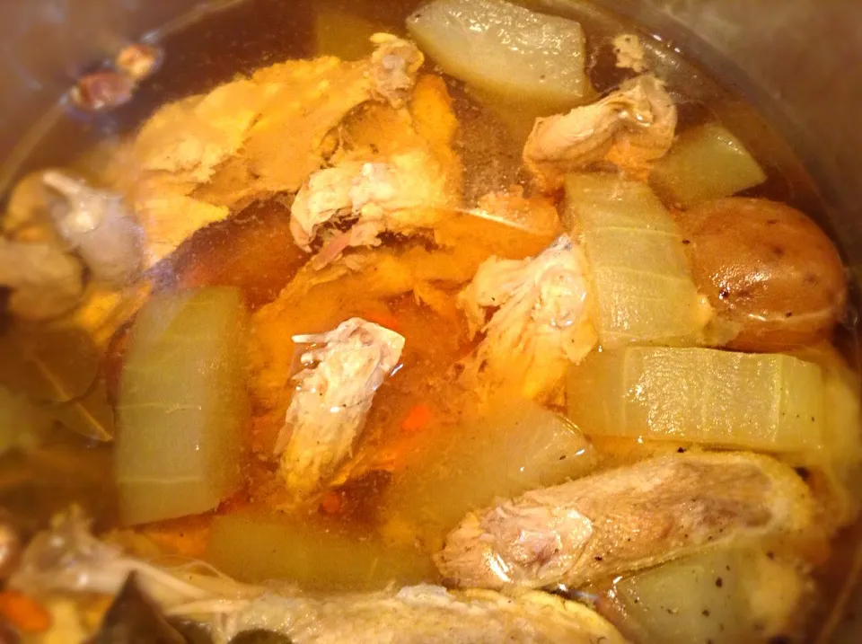 Chicken soup with lime pickle|yui-watchcatさん