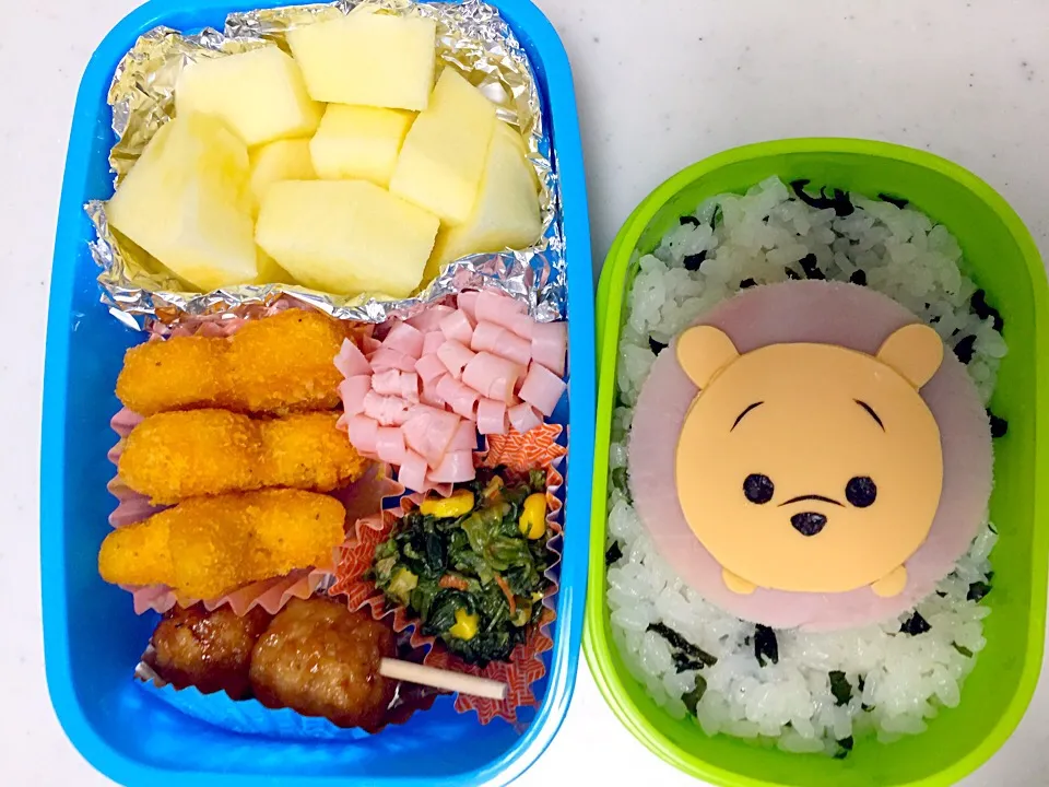 Snapdishの料理写真:ツムツムプーさん弁当♡|茉莉さん