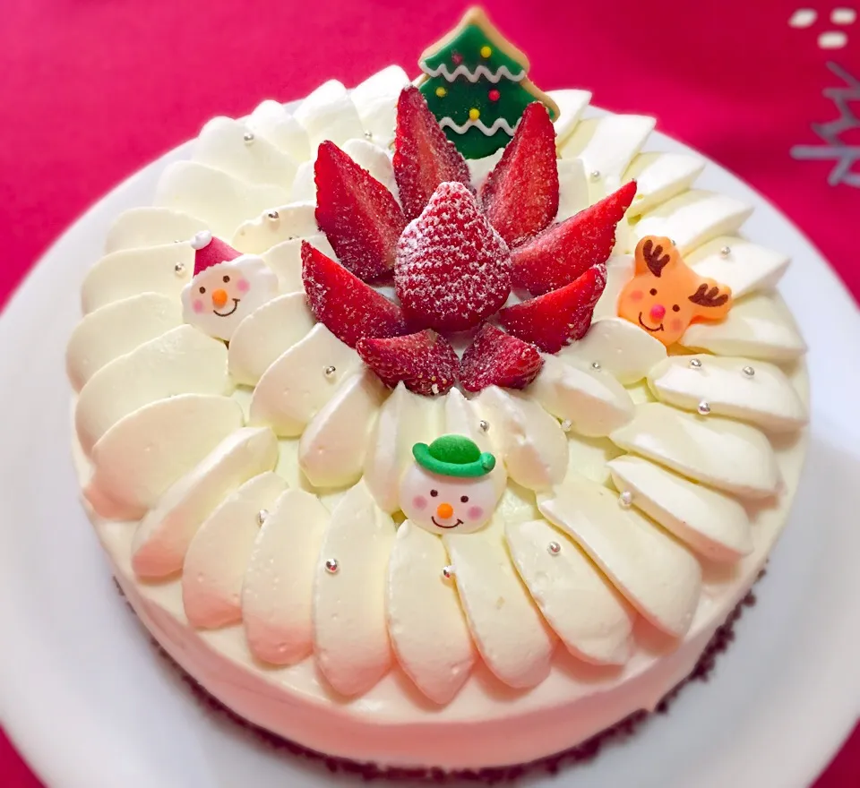 で〜きた🎂できた🎄Xmasケーキ❤️|みほままこさん