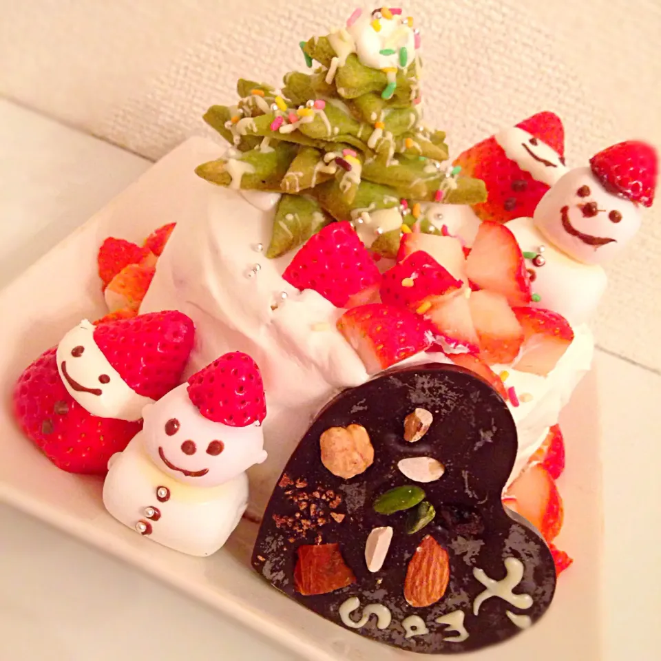 Snapdishの料理写真:子供と一緒にXmas cake|chippyさん