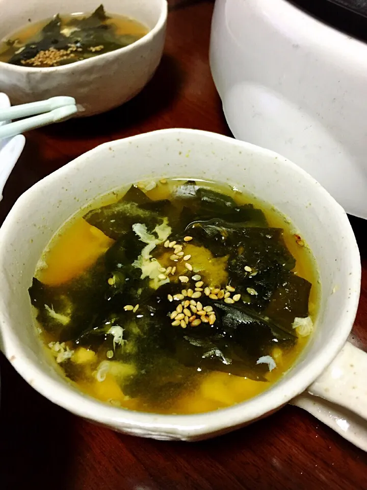 Wakame to Tamago no Sesame Soup|Laarni Nabongさん