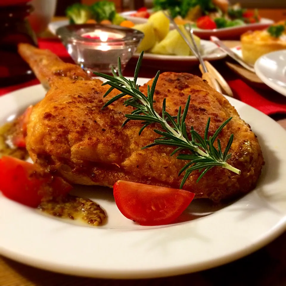 Snapdishの料理写真:パリパリローストチキン🍗|sato*さん