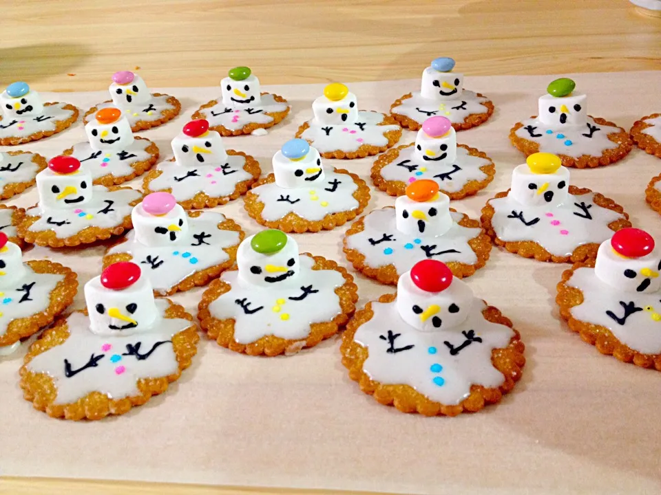 Chieさんの料理 Melted Snowman Cookies|chi-zuさん