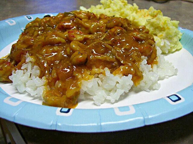 #Christmas #Dinner Crawfish Étouffée #Main dish #Seafood #Rice & #Side dish of Southern Style Potato Salad #Holidays/Celebrations|Alisha GodsglamGirl Matthewsさん