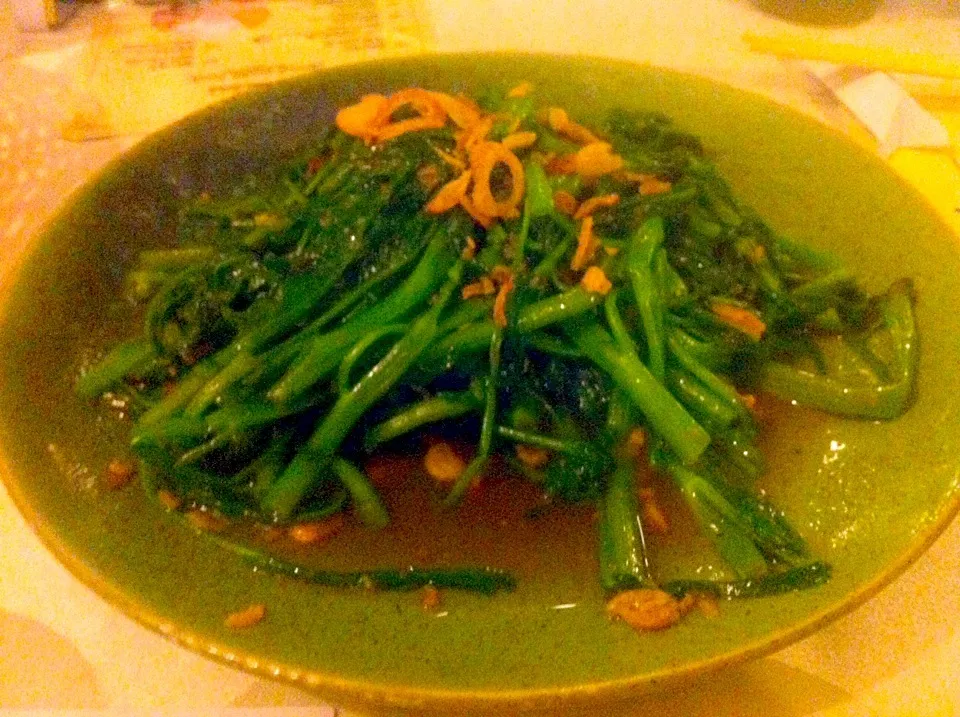 Sautéed water spinach with belachan|skyblueさん