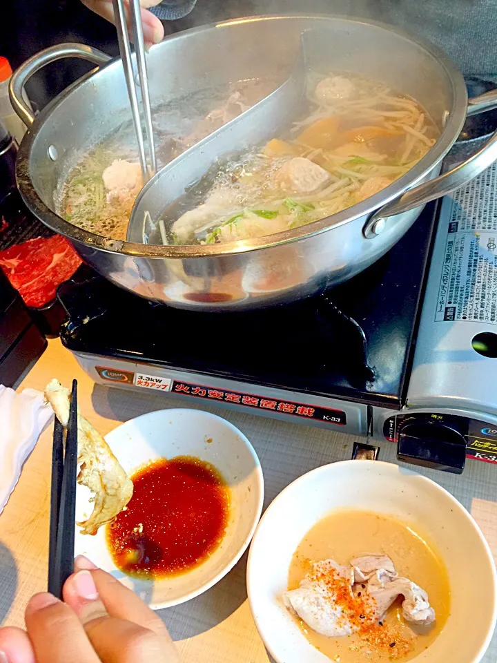 しゃぶしゃぶ🍲  ポン酢、胡麻だれで|ch＊K*∀o(^^*)♪さん