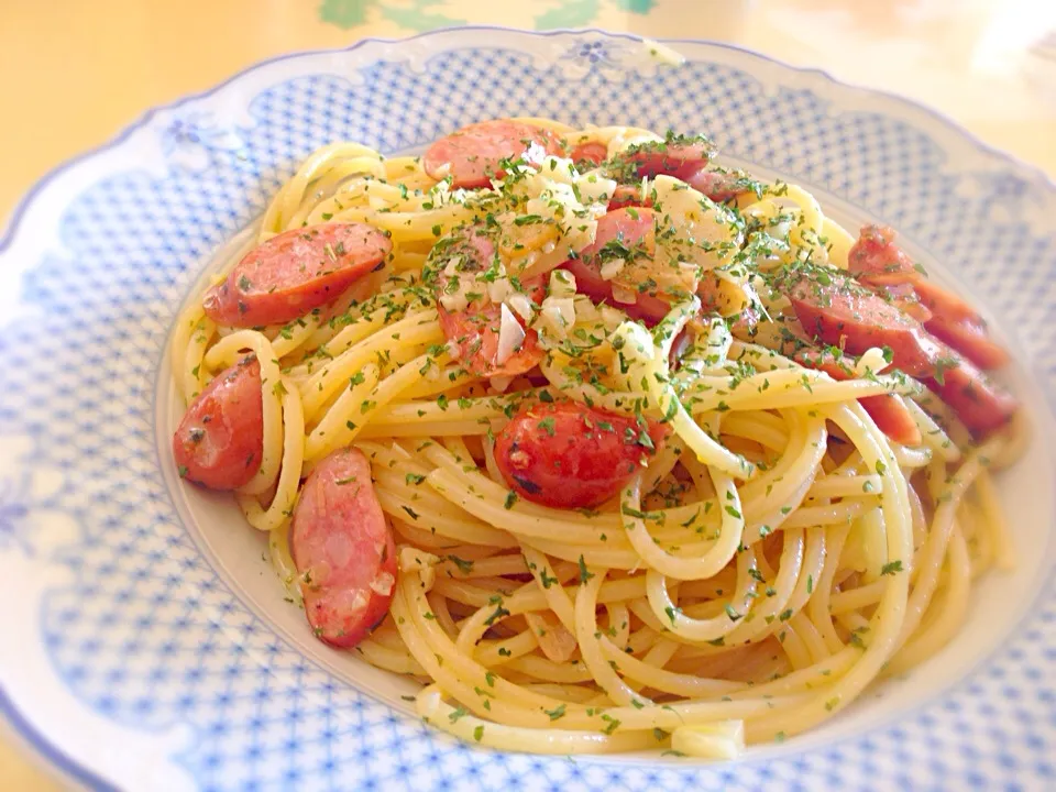 今日のパパパスタ【ソーセージのペペロンチーノ】|不動南平さん