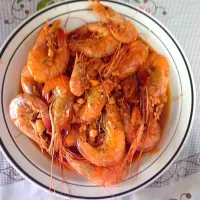 Snapdishの料理写真:Garlic shrimp in white wine|Mary Joyce Pangilinanさん