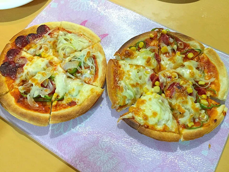 Snapdishの料理写真:子どもたちと作ったピザ|まりもこさん